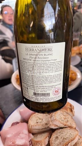 Linguadoca e Rossiglione Paese d'Oc Domaine Ferrandière Le Grand Vin Blanc Plot de Reclaucuse Senza annata