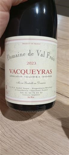 Lugina e Ronës Vacqueyras Domaine Val Frais 2023