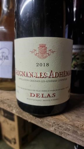 Vine Rouge sec Delas 2018 Frankrig Rhône-dalen Grignan-les-Adhémar AOC