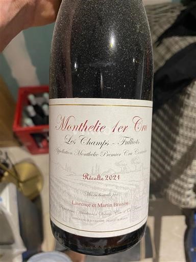 Burgundi Monthélie Premier Cru Laurence et Martin Brisson Les Champs Fulliots 2021