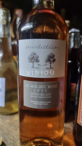 Jugperëndim Cotes du Lot Philippe Pontié Invitation Le Malbec Rosé 2023