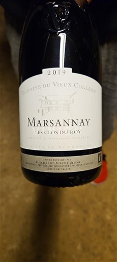 Burgundsko Marsannay Domaine Vieux Collège Les Clos du Roy 2019
