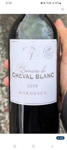 Viinit Rouge sec Domaine Cheval Blanc 2008 Ranska Bordeaux AOC