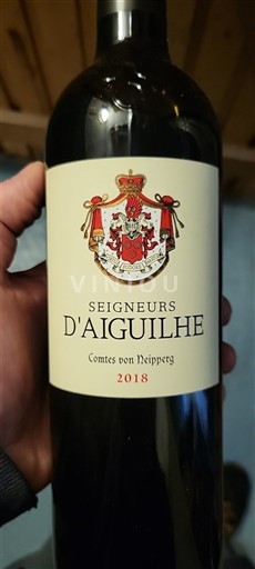 Verërat Rouge sec Seigneurs Aiguilhe 2018 Francë Bordoja Castillon-côtes-de-bordeaux AOC