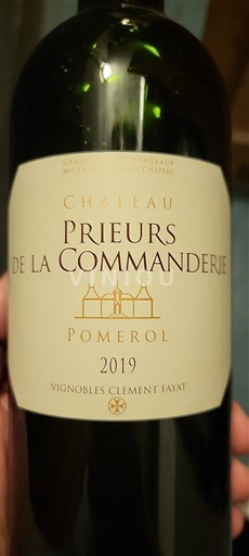 Bordoja Pomerol Prieurs de la commanderie 2019