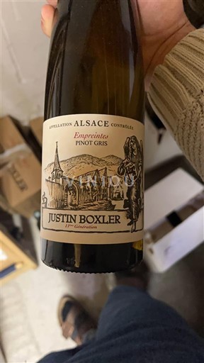 Vina Blanc sec Empreintes Pinot Gris Justin Boxler 2020 Francija Alzacija Vin de France