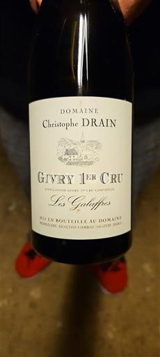 Burgundija Гиври Premier Cru Domaine Christophe Drain Les Galaffres 2022