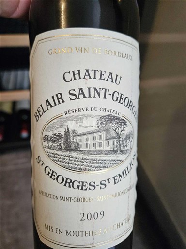 Bordo Сен-Џорџ-Сен-Емилион Château Belair Saint-Georges Réserve du Château 2009