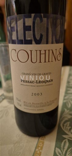 Bordoja Pessac-Léognan Couhins Sélection 2003