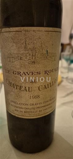 Bordeaux Graves Château Caillou Le Graves Rouge 1988