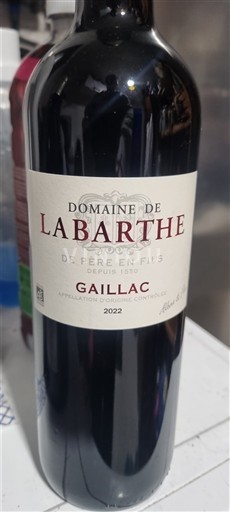 Jugperëndim Gaillac Domaine Labarthe 2022