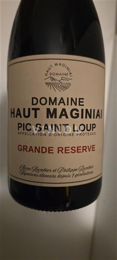 Languedok Pic-saint-loup Domaine Haut Maginia Grande Réserve 2024