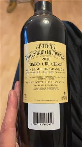Bordeaux Saint-Émilion Grand Cru Château Balestrard La Tonnelle 2015