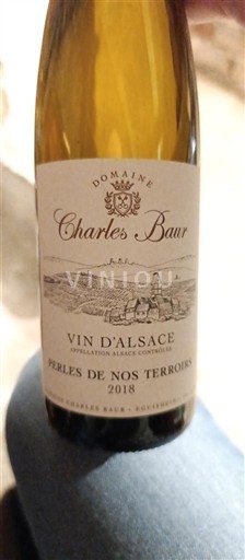 Alsace Domaine Charles Baur Perles de Nos Terroirs 2018