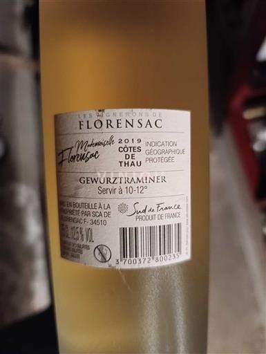 Languedoc og Roussillon Côtes de Thau Les Vignerons de Florensac Mademoiselle Florensac 2019