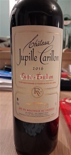 Bordoja Saint-Émilion Château Jupille Carillon 2016
