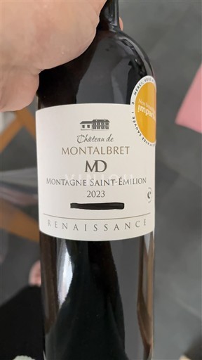 Bordoja Montagne-saint-émilion Château Montalbret Renaissance 2023