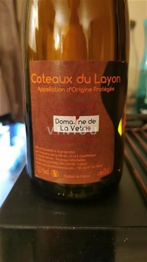 Lugina e Luarës Coteaux-du-Layon Domaine La Vetrie 2016