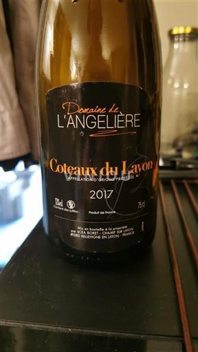Lugina e Luarës Coteaux-du-Layon Domaine L'Angelière 2017