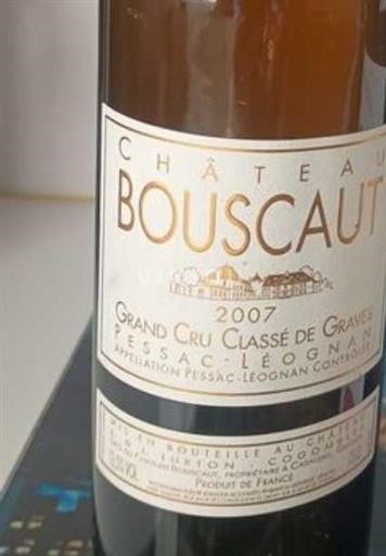 Bordoja Pessac-Léognan Château Bouscaut 2007