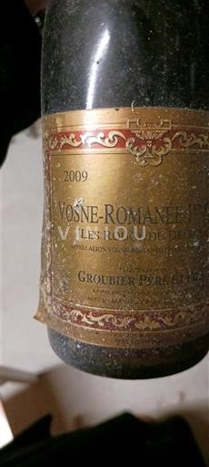 Vine Rouge sec Les Rouges du Dessus Groubier Père et Fils 2009 Frankrig Bourgogne Vosne-Romanée AOC