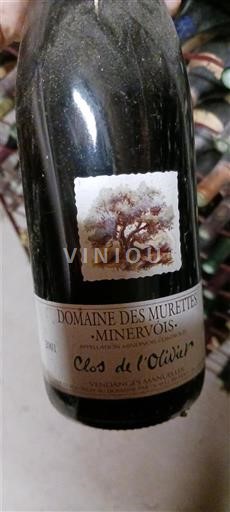 Languedoc Minervois Domaine Murettes Clos de l'Olivier 2001