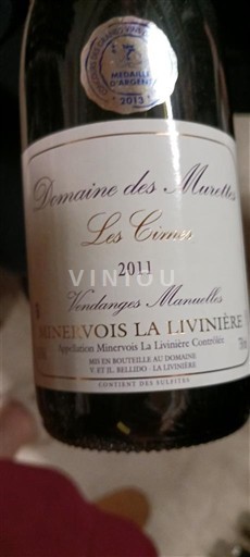 Languedok Minervois-la-Livinière Domaine Murettes Les Cimes 2011