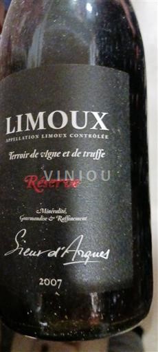Languedok Limoux Sieur d'Arques Réserve Terroir de vigne et de truffe 2007