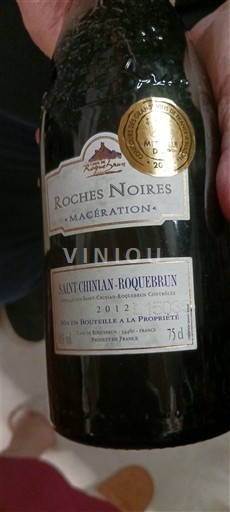 Viner Rouge sec Macération Roches Noires 2012 Frankrike Languedoc Ospecificerad AOC