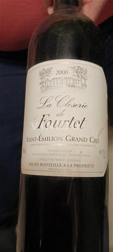 Bordoja Saint-Émilion Grand Cru Grand Cru La Closerie de Fourtet 2000