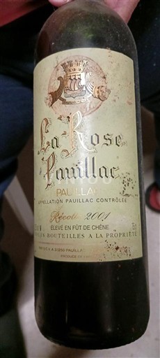 Bordoja Pauillac La Rose Pauillac 2001