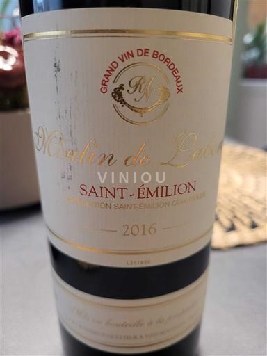 Вина Rouge sec Moulin de Laborde 2016 Франція Бордо Сен-Емільйон AOC