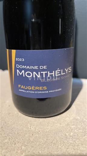 Rượu vang Rouge sec Bleus de Schiste Domaine Monthélys 2023 Pháp Languedoc Faugères AOC
