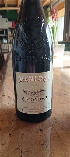 Viner Rouge sec Domaine Durban 2021 Frankrike Rhônedalen Gigondas AOC