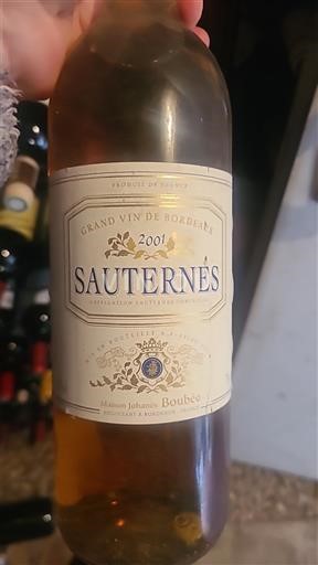 Bordoja Sauternes Maison Johanis Boubée 2001