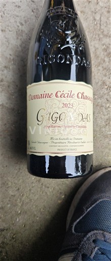 Вина Rouge sec Domaine Cécile Chassagne 2023 Francuska Рона долина Gigondas AOC