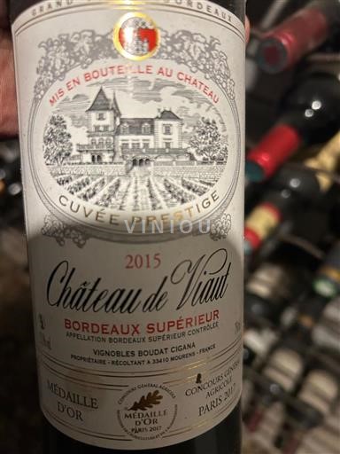 Bordoja Bordeaux Supérieur Château Viaut Prestige 2015