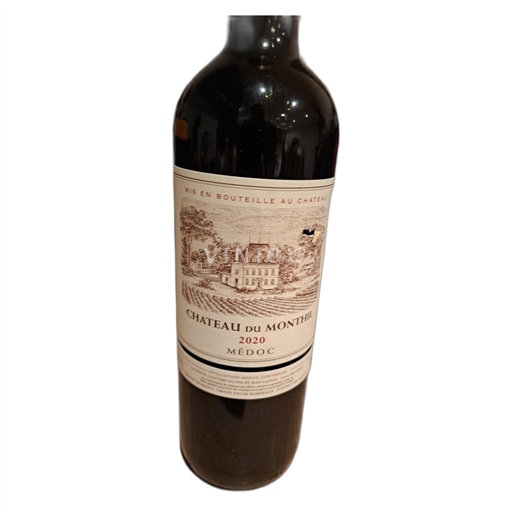 Vin Rouge sec Château Monthil 2020 France Bordeaux Médoc AOC