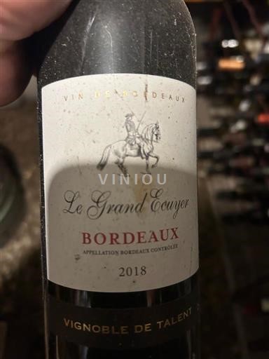 Bordoja Bordo Vignoble de Talent Le Grand Ecuyer 2018