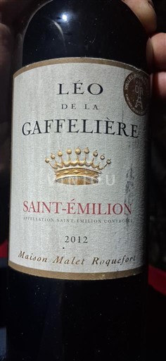 Bordeaux Saint-Émilion Léo de la Gaffelière 2012