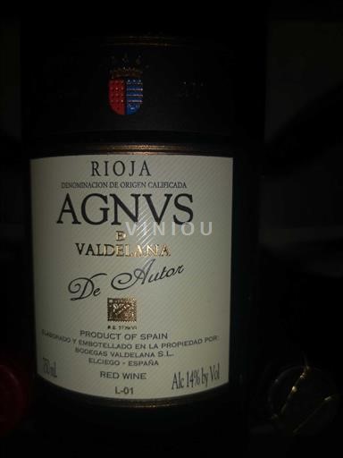 Vinuri Rouge sec Agnvs De Autor Valdelana Non millésimé Spania La Rioja Rioja DO