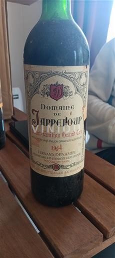 Rượu vang Rouge sec Domaine Jappehour 1964 Pháp Bordeaux Saint-Émilion Grand Cru AOC Grand Cru
