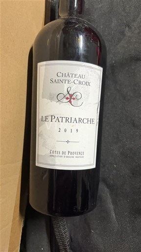 Vine Rouge sec Le Patriarche Château Sainte-Croix 2019 Frankrig Provence Côtes-de-Provence AOC