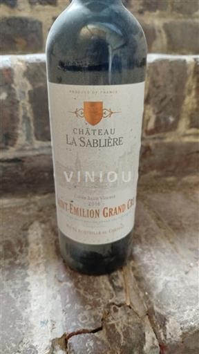 Bordoja Saint-Émilion Grand Cru Grand Cru Château La Sablière 2016