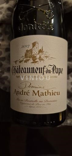 Lugina e Ronës Châteauneuf-du-Pape Domaine André Mathieu 2017