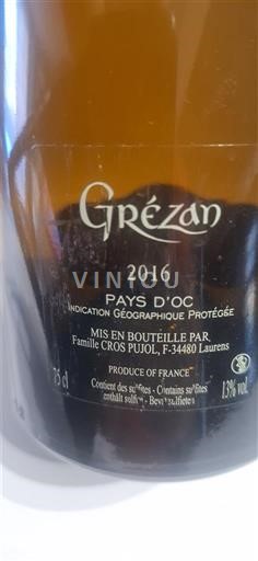 Languedoc in Roussillon Pays d'Oc Grézan 2016