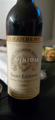 Bordoja Saint-Estèphe Château Chambert-Marquès 2001