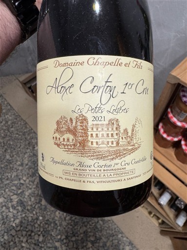 Burgundi Aloxe-Corton Premier Cru Domaine Chapelle et Fils Les Petites Lolières 2021