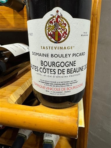 Viner Rouge sec Tastevinage Domaine Bouley Picard 2022 Frankrike Burgund Hautes Côtes de Beaune AOC