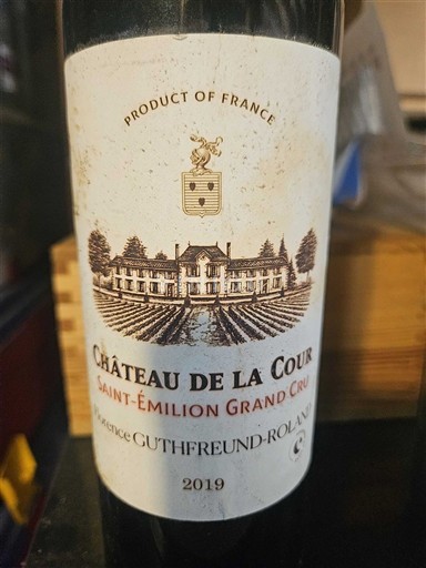 Bordoja Saint-Émilion Grand Cru Grand Cru Château La Cour 2019